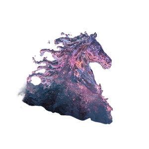 Crystal Water Horse V2 Vinyl Car Decal Sticker – Waterproof & UV-Resistant 3.4133333333333336"