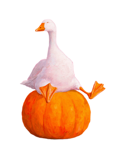 Silly Goose Pumpkin V3 Vinyl Car Decal Sticker – Waterproof & UV-Resistant 8.213333333333333"