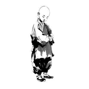 Korean Child Monk V3 Vinyl Car Decal Sticker – Waterproof & UV-Resistant 3.4133333333333336"