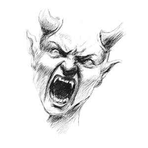 Angry Satanic Devil V2 Vinyl Car Decal Sticker – Waterproof & UV-Resistant 3.4133333333333336"
