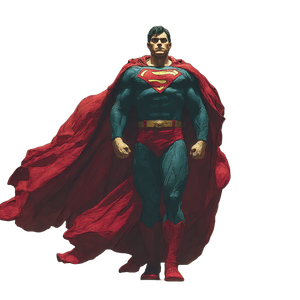 Superman Standing V5 Vinyl Car Decal Sticker – Waterproof & UV-Resistant 3.4133333333333336"