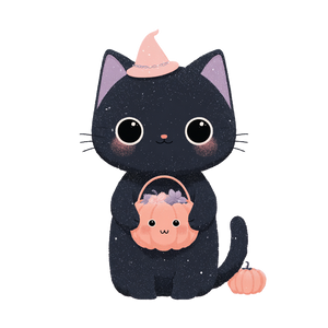 Kawaii Spooky Cat Vinyl Car Decal Sticker – Waterproof & UV-Resistant 3.4133333333333336"