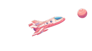Minimalistic Space Ship Vinyl Car Decal Sticker – Waterproof & UV-Resistant 5.4
