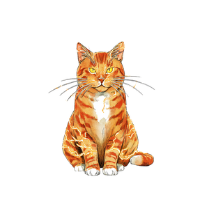 Orange Cat V23 Vinyl Car Decal Sticker – Waterproof & UV-Resistant 3.4133333333333336"