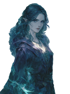 Elven Warlock Portrait V2 Vinyl Car Decal Sticker – Waterproof & UV-Resistant 8.213333333333333"