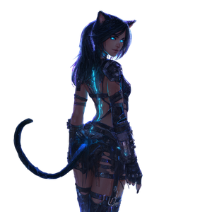 Cyberpunk Catwoman V3 Vinyl Car Decal Sticker – Waterproof & UV-Resistant 3.4133333333333336"