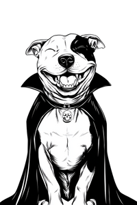 Pitbull Dracula V2 Vinyl Car Decal Sticker – Waterproof & UV-Resistant 4.4