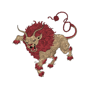 Japanese Chimera Pose V5 Vinyl Car Decal Sticker – Waterproof & UV-Resistant 3.4133333333333336"