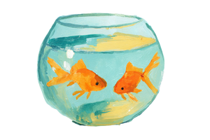 Goldfish In Bowl V5 Vinyl Car Decal Sticker – Waterproof & UV-Resistant 5.97333333333333