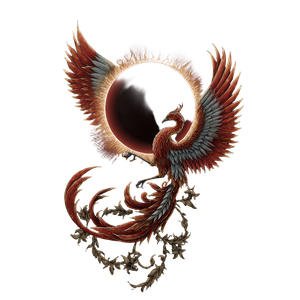 Phoenix Eclipse Tattoo Vinyl Car Decal Sticker – Waterproof & UV-Resistant 3.4133333333333336"