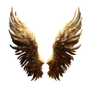 Golden Angel Wings V6 Vinyl Car Decal Sticker – Waterproof & UV-Resistant 3.4133333333333336"