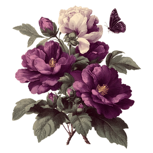 Purple Flower Bouquet Vinyl Car Decal Sticker – Waterproof & UV-Resistant 3.4133333333333336"