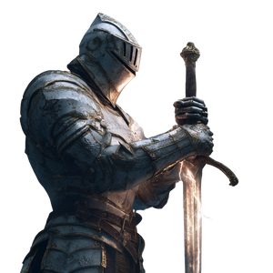 Towering Knight Warrior Vinyl Car Decal Sticker – Waterproof & UV-Resistant 3.4133333333333336"