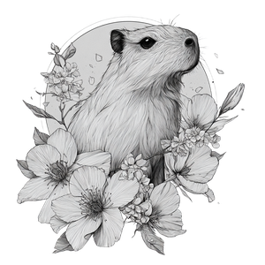 Cute Capybara Drawing V3 Vinyl Car Decal Sticker – Waterproof & UV-Resistant 3.4133333333333336"