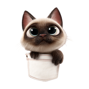 Curious Siamese Cat Vinyl Car Decal Sticker – Waterproof & UV-Resistant 6.826666666666667"