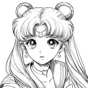 Sailor Moon Coloring V2 Vinyl Car Decal Sticker – Waterproof & UV-Resistant 3.4133333333333336"