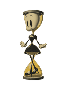 Cartoon Hourglass Character Vinyl Car Decal Sticker – Waterproof & UV-Resistant 8.213333333333333"