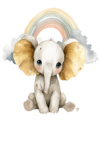 Adorable Watercolor Elephant Vinyl Car Decal Sticker – Waterproof & UV-Resistant 4.4