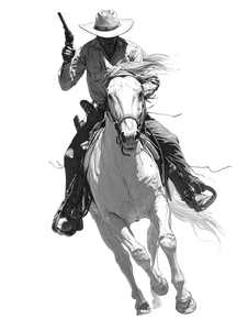 Cowboy On Horse V46 Vinyl Car Decal Sticker – Waterproof & UV-Resistant 4.1066666666666665"