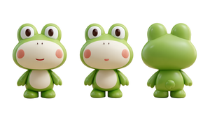 Cute Frog Keroppi Vinyl Car Decal Sticker – Waterproof & UV-Resistant 2.72"