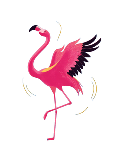 Graceful Flamingo Dance V2 Vinyl Car Decal Sticker – Waterproof & UV-Resistant 4.1066666666666665"