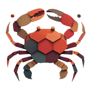 Geometric Crab Silhouette Vinyl Car Decal Sticker – Waterproof & UV-Resistant 3.4133333333333336"