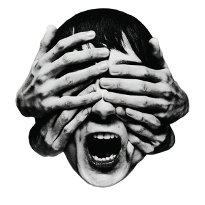 Screaming Head Covered V2 Vinyl Car Decal Sticker – Waterproof & UV-Resistant 3.4133333333333336"