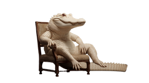 Sad Leucistic Alligator V2 Vinyl Car Decal Sticker – Waterproof & UV-Resistant 5.4