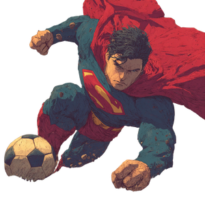 Superman Soccer Vinyl Car Decal Sticker – Waterproof & UV-Resistant 3.4133333333333336"