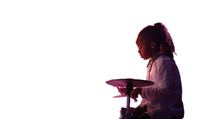 Girl Playing Drums V2 Vinyl Car Decal Sticker – Waterproof & UV-Resistant 2.72"