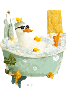 Silly Goose Bathtub V2 Vinyl Car Decal Sticker – Waterproof & UV-Resistant 8.213333333333333"