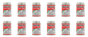 12x Valterra Pipe Cement | Fast Setting | For Bonding ABS Pipes and Fittings | Black color