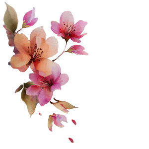Watercolor Flowers V6 Vinyl Car Decal Sticker – Waterproof & UV-Resistant 3.4133333333333336"