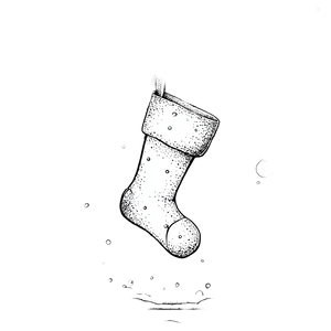 Christmas Stocking Illustration V3 Vinyl Car Decal Sticker – Waterproof & UV-Resistant 3.4133333333333336"