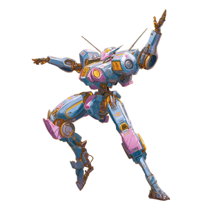 Dancing Mecha Warrior V2 Vinyl Car Decal Sticker – Waterproof & UV-Resistant 3.4133333333333336"