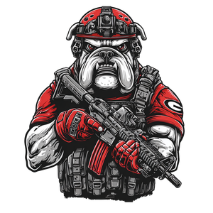 Tactical Bulldog Mascot Vinyl Car Decal Sticker – Waterproof & UV-Resistant 6.826666666666667"