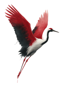 Ink Wash Crane V2 Vinyl Car Decal Sticker – Waterproof & UV-Resistant 4.1066666666666665"
