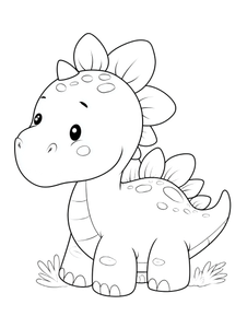 Baby Stegosaurus V2 Vinyl Car Decal Sticker – Waterproof & UV-Resistant 4.1066666666666665"