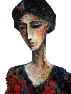 Modigliani-Inspired Portrait V3 Vinyl Car Decal Sticker – Waterproof & UV-Resistant 4.1066666666666665"
