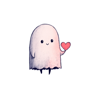 Cute Ghost Offering V2 Vinyl Car Decal Sticker – Waterproof & UV-Resistant 3.4133333333333336"