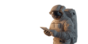 Astronaut With Tablet V2 Vinyl Car Decal Sticker – Waterproof & UV-Resistant 5.12"