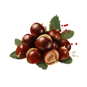 Christmas Chestnuts Vinyl Car Decal Sticker – Waterproof & UV-Resistant 3.4133333333333336"