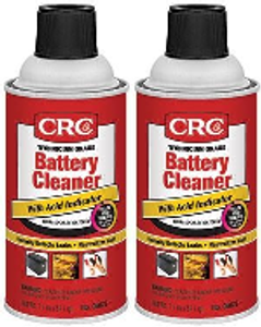 2x CRC Industries Battery Terminal Cleaner | Removes Corrosion Instantly | Easy Spray On and Rinse Off | 11oz Aerosol Can