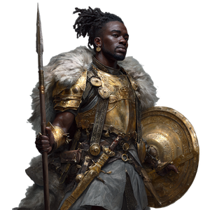 African Brass Warrior Vinyl Car Decal Sticker – Waterproof & UV-Resistant 3.4133333333333336"