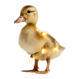 Festive Duckling Vinyl Car Decal Sticker – Waterproof & UV-Resistant 3.4133333333333336"