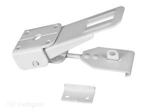 Secure Your Folding Camper with RV Designer Entry Door Latch | White Finish | Durable Zinc | Easy Install Secure Your Folding Camper with RV Designer Entry Door Latch | White Finish | Durable Zinc | Easy Install