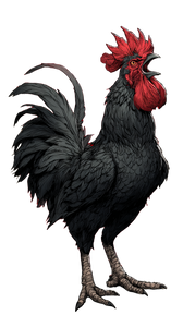Crowing Chicken Vinyl Car Decal Sticker – Waterproof & UV-Resistant 9.706666666666667"