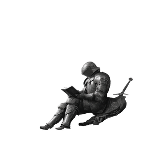 Knight Reading Book V7 Vinyl Car Decal Sticker – Waterproof & UV-Resistant 3.4133333333333336"