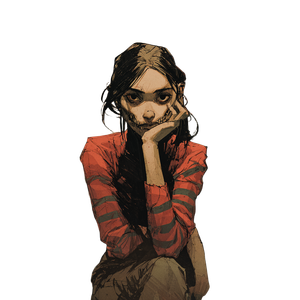 Shy Vampire Woman Vinyl Car Decal Sticker – Waterproof & UV-Resistant 3.4133333333333336"