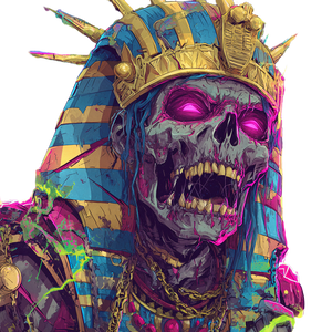Zombie Pharaoh V2 Vinyl Car Decal Sticker – Waterproof & UV-Resistant 3.4133333333333336"